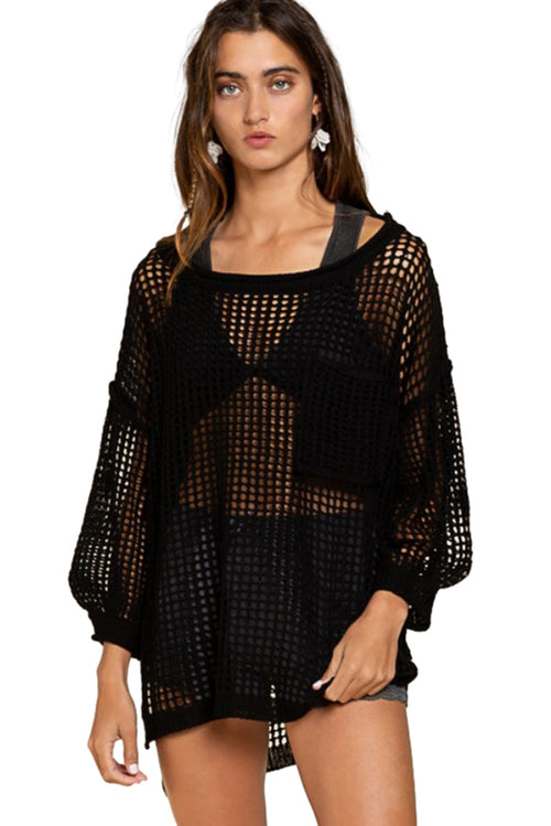 Whispers of Midnight Fishnet Cover-Up