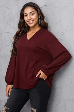 Enchanted Romance V-Neck Bliss Blouse: Ethereal Elegance