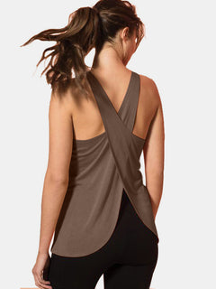 Luxurious Crisscross Scoop Neck Tank by {BrandName}