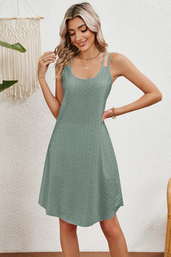 Eyelet Double Strap Dress: Summer Elegance Essence