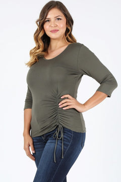 Lovely Romance Plus Size Waist Tie Top