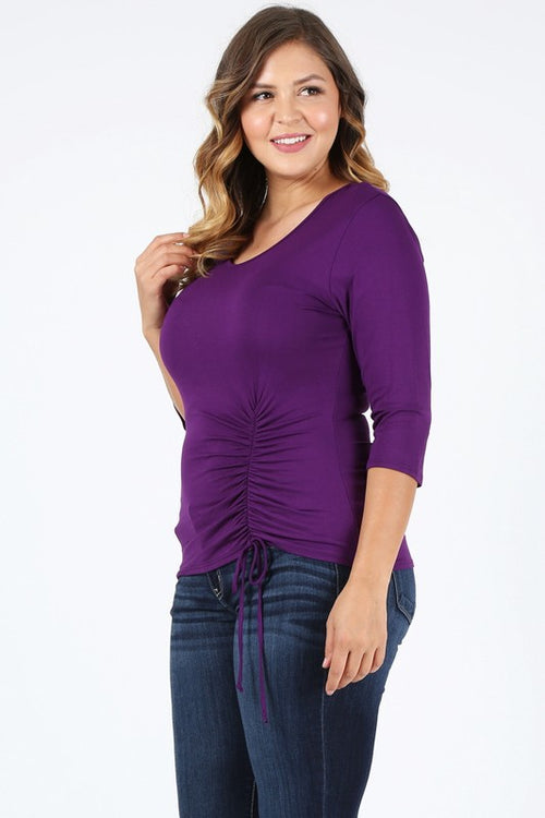 Lovely Romance Plus Size Waist Tie Top