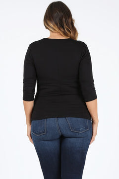 Lovely Romance Plus Size Waist Tie Top