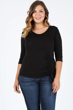 Lovely Romance Plus Size Waist Tie Top