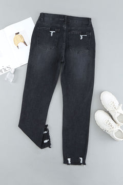 Comfy Cool Black Distressed Boyfriend Denim Pants!