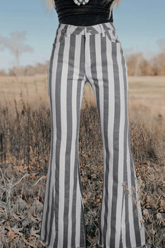 Get Noticed in Stripe Star Flare Jeans!