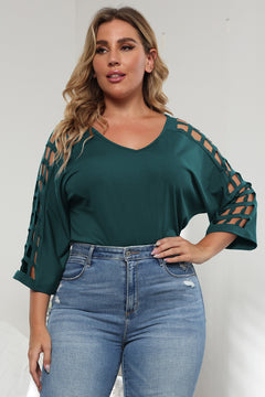 Enchanted Love Dreamy Cutout Sleeve Top: Romantic Elegance 🌹