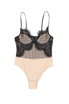 Serenity Lace Trim Mesh Bodysuit