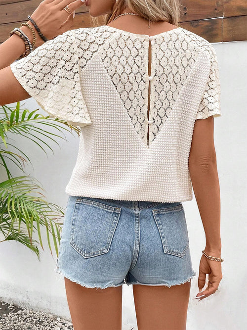 Ethereal Elegance V-Neck Blouse