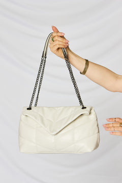 The Elegant Faux Leather Chain Handbag