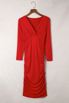 Fiery Red Sheath Dress: Celebrity Style Glamour