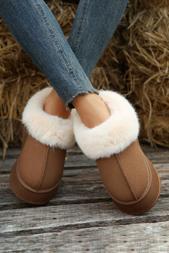 Enchanted Chestnut Suede Snow Boots