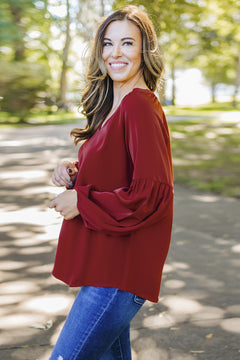 Chic & Versatile Ruched Sleeve Blouse