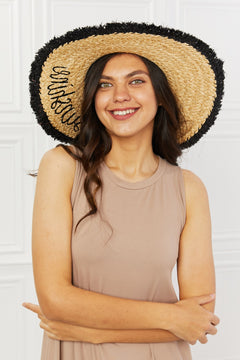 Fame Sunshine Straw Fringe Hat: Boho Gem