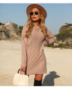 Casual Loose Twist Sweater Dress: All-Day Elegance