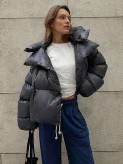 Charming Quilted Puffy Coat for Autumn Escapades