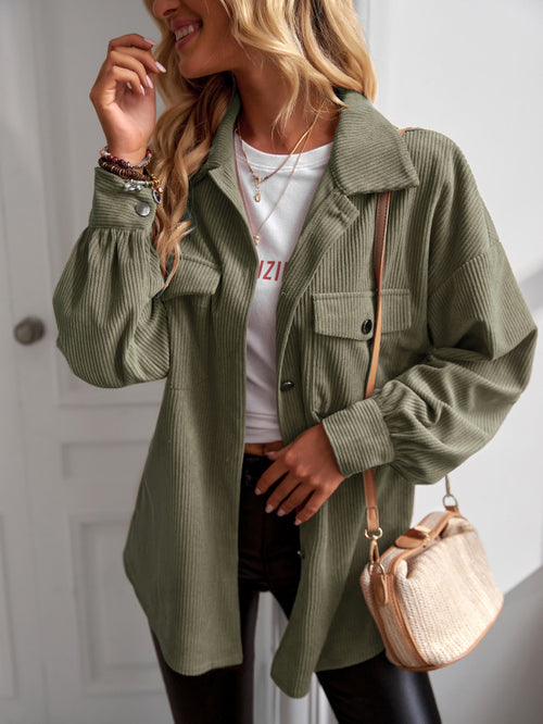 Chic & Charming Long-Sleeved Casual Shirt Jacket