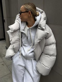 Charming Quilted Puffy Coat for Autumn Escapades