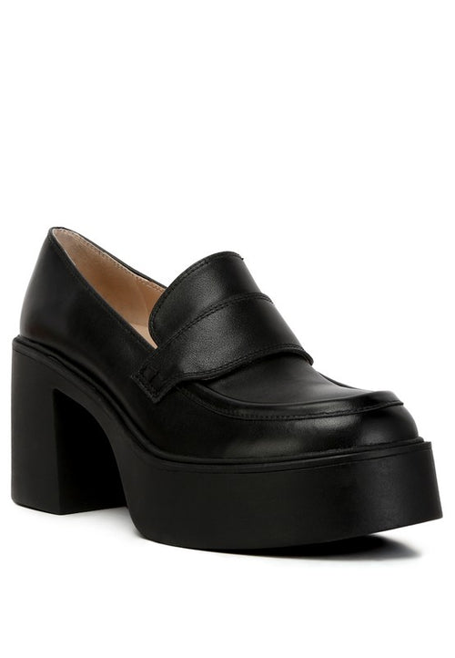 Divine Leather Heeled Platforms: Elegance Elevated