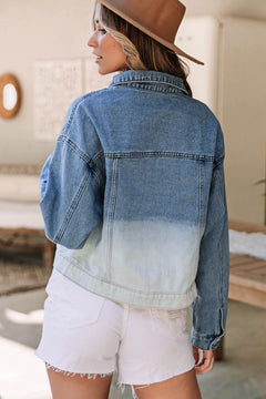 Sky Blue Gradient Jacket: Your Perfect Denim Fix!