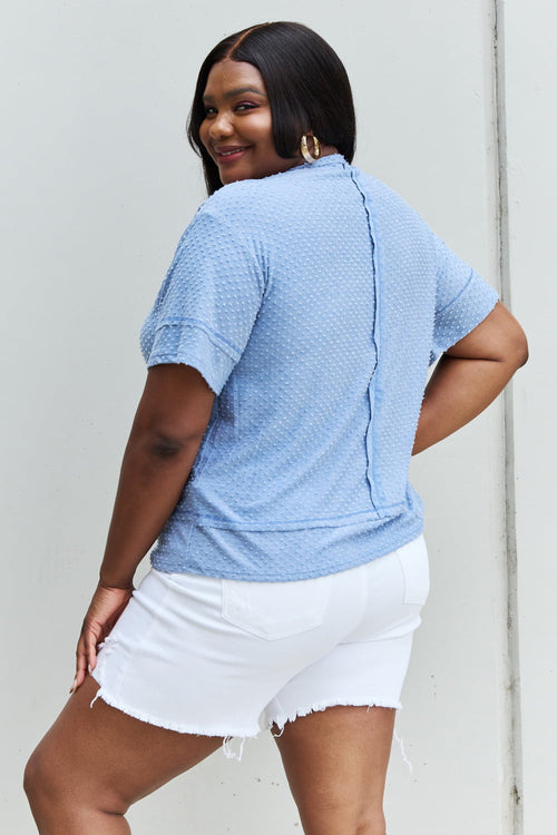 Effortlessly Stylish Swiss Dot Stitch Top