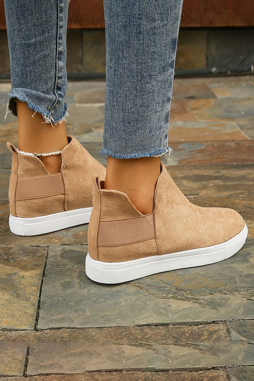 Opulent Suede Elegance: Luxury Slip-on Boots