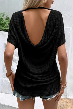 Ethereal Elegance Backless Tee