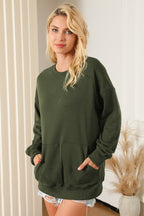 Comfy & Stylish Pocketed Sweatshirt for Easy Days