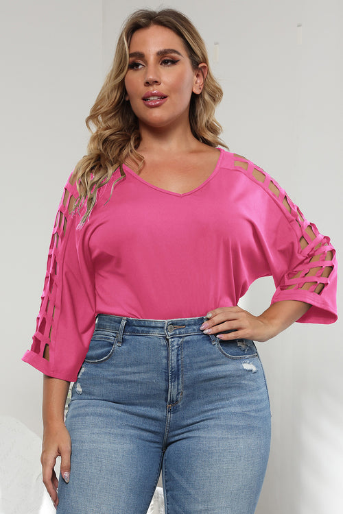 Enchanted Love Dreamy Cutout Sleeve Top: Romantic Elegance 🌹