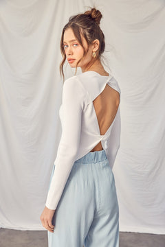 Idem Ditto Backless Knit Top: Turn Heads!