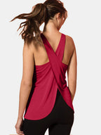 Luxurious Crisscross Scoop Neck Tank by {BrandName}