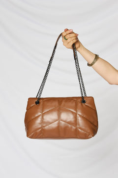 The Ethical Elegance: Faux Leather Chain Handbag