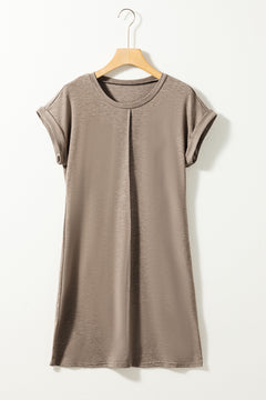 Luxurious Light French Beige Tee Dress