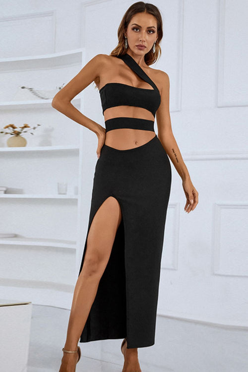 Elegant One-Shoulder Maxi Dress: Formal Classy Glam
