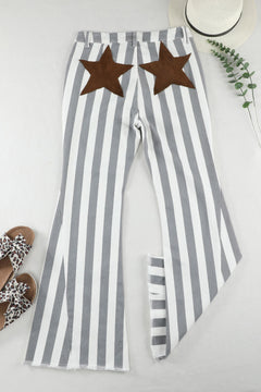 Get Noticed in Stripe Star Flare Jeans!