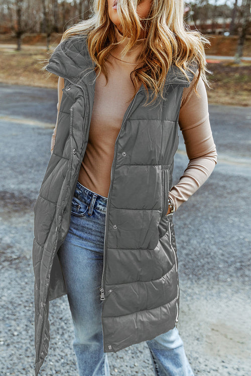 Stay Chic & Cozy in Dark Grey Vest!