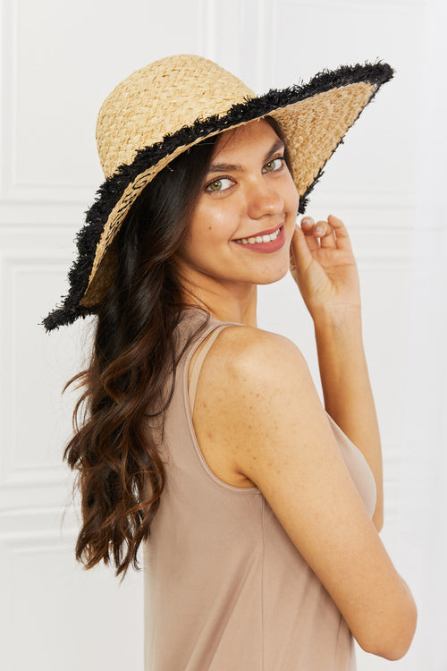 Fame Sunshine Straw Fringe Hat: Boho Gem