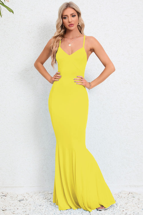 Elegant Fishtail Crisscross Dress