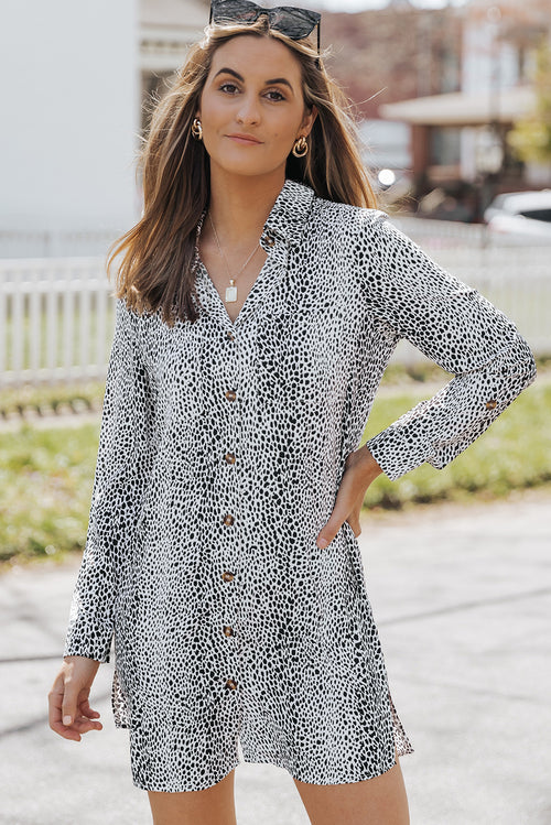 Leopard Print Shirt Dress: Versatile Wild Elegance