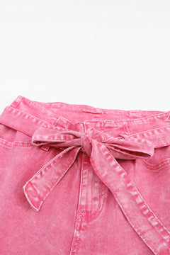 Pink Flare Leg Front Knot Jeans: Feel Fabulous! 💖