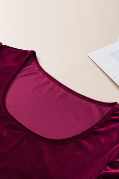 Enchanting Burgundy Velvet Elegance: Plus Size Romance