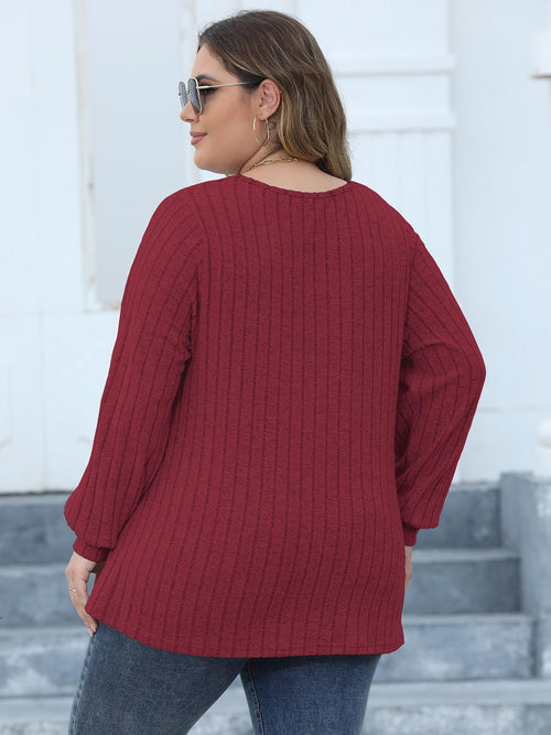 Enchanted Elegance Ribbed V-Neck Sweater 💖