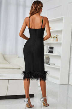 Sophisticated Feathered Bodycon: The Ultimate Showstopper