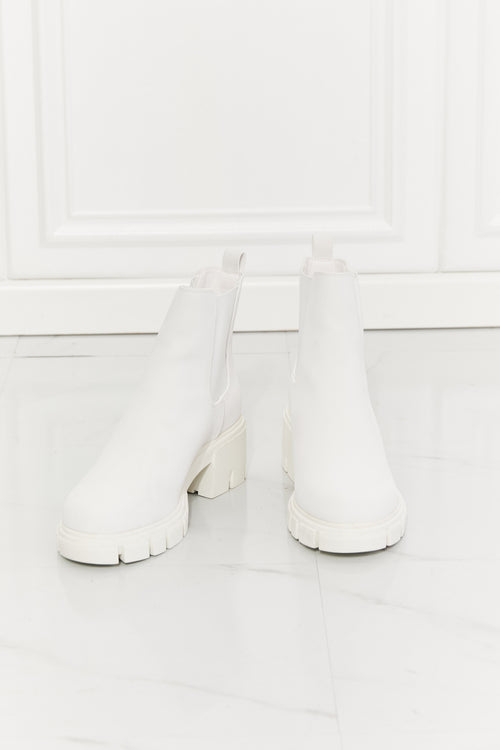 Opulent White Matte Chelsea Boots