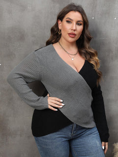 Curvy Love Surplice Sweater: Embrace Your Romance