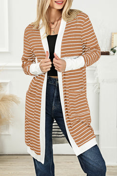 Chic Striped Pocket Cardigan for Everyday Magic