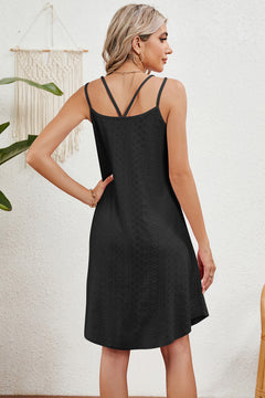 Eyelet Double Strap Dress: Summer Elegance Essence