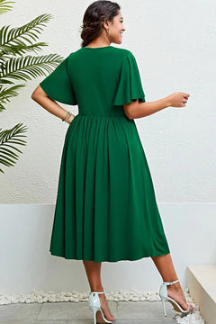 Whispers of Enchantment Flutter Sleeve Dress