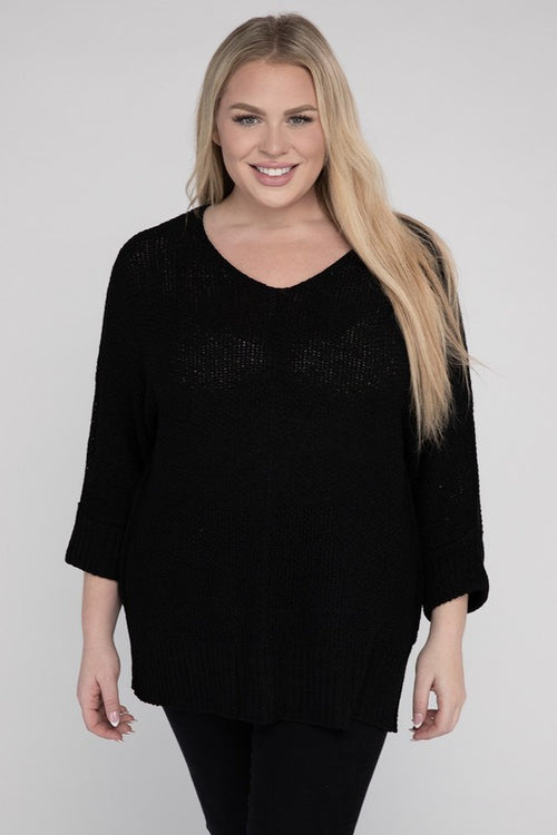 Romantic Embrace Knit Sweater - Curves Enchanted