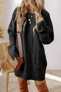 Parchment Dreamweaver Cable Knit Sweater Dress